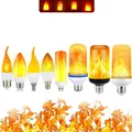 E27 E14 USB Led Simulated Flame Bulbs 9W AC85-265V Luces Home Electronic Accessories Lamp Flame
