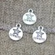 20pcs16*12mm Cowboy Star Round Message Charm Pendant Antique Silver Color DIY Charms Pendant For