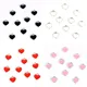 10pcs Black White Pink Red Enamel Charms Heart Charms Pendant for DIY Necklaces Bracelets Jewelry