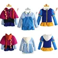 Hooded Jackets For Girls Spring Kids Cartoon Snow White Anna Cotton Outerwear Children Casual Coats