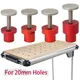 4pcs Workbench Table Peg Adjustable Height for 20mm Dog Hole Brake Stops Bench Clamp Precision