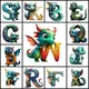 5D DIY Cartoon Letters ABC Dinosaur Baby Diamond Painting Full Drill Wall Art Crafts Diamond Mosaic