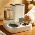 Cat Bowl Automatic Feeder Large Capacity Food Storage Box with Water Dispenser Pets Food Container