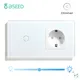 BSEED Touch Dimmer Switches 1Gang 2Way LED Light Wall Dimmers With Power Socket Outlet 16A EU