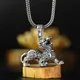 Lucky Pixiu Pendant Men Jewelry Domineering Animal Necklace Silver 925 Neck Chain Male Trendy