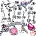 Classic 925 Sterling Silver 15th Birthday Crown Dangle Charms Fit Pandora Bracelet & Bangle Girl