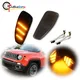 Gtinthebox Smoked Lens Amber Yellow LED Fender Side Marker Lights Turn Signal Lights Conversion Kit