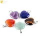 CSJA Heart Crystals Natural Stone Necklaces Pendants Women Carnelian Pink Quartz Clear Amethysts