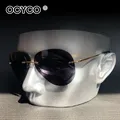 Rimless Polarized New Titanium Alloy Sunglasses Women Driving Mirror Light Pilot The Brand Design