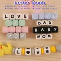 Silicone English Alphabet Letter Beads 10Pc 12MM Beads Letters Numbe For Bracelets Jewelry Making