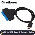 USB 3.1 USB C to SATA Converter USB 3.1 Type-C Adapter Cable For 2.5" Hard Drive SSD SATA To TYPE C