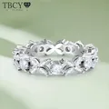 TBCYD 2.2CT D Color Marquise Cut Moissanite Eternity Rings For Women 925 Sterling Silver Diamond