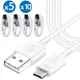 10Pcs 1.2M 4FT Fast Quick Charging Micro 5PIn V8 Usb Data charger Cable Cord Line For Samsung Galaxy