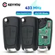 KEYYOU For Opel Vauxhall Astra H Zafira B Vectra C Corsa D Meriva B Signium Flip Remote Car Key