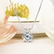 ANZIW Classic 2.0CT 3.0CT Moissanite Pendant Necklace for Women Sparking Diamond Necklaces 925