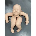 20inch Reborn Doll Kit Harper Smiling Face Baby Soft Vinyl Unfinished Doll Parts with Body and Eyes