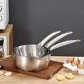 Stainless Steel Uncoated Nonstick Saucepan Household Milk Cooking Pot Frying Pan Induction Cooker