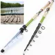 2.1m-3.6m Telescopic Fishing Rod carbon wooden handle Spinning Rod Extra heavy carp fishing pole sea