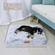 Dog Bed Pet Crate Mat Memory Foam Pet Bed With Removable Washable Faux Fur Cover Orthopedic