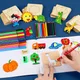 20/32Pcs Kids Art Sets Drawing Toys DIY Painting Stencils Template Wooden Craft Educational Toys for