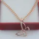 FJ 3 Style Women Girls 585 Rose Gold Color Butterfly Chains Animal Pendant Necklace