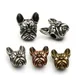 Noter 2pcs/pack Vintage French Bulldog Beads For Jewelry Making Finding 3 Colors Metal Beads Pug