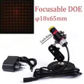Square 10x10 Grid Focusable DOE D18x65mm 660nm Red 10mw 30mw 50mw 100mw 150mw Laser Module for Wood