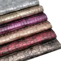 Vintage Crocodile Embossed Synthetic Leather Fabric Sheets Faux Leather For Bags Shoes Bows DIY