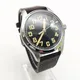 Retro Men's Automatic NH35 Movement Pilot Watch Glow Black Dial and 40mm Case Waterproof Mechanical