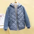 Thin light Down Cotton Jacket Female Short Coat Autumn Winter Women's 2023 New Hooded Loose