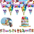 Cartoon Muppet Babies Happy Birthday Banner Baby Shower Decorations Photo Booth Cup Plate Tablecloth