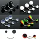 5pcs/lot Black White Sexy Belly Bars Body Piercing Button Ring Navel Barbell Jewerly Lip Piercing