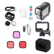 For GoPro Hero 12 11 10 9 Waterproof Case Tempered Film Silicone Case Windproof Sponge Case Filter