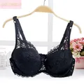 Big cup B Summer thin cup Bra Sheer Lace Push Up Seamless Bra For Women big size Breathable lady