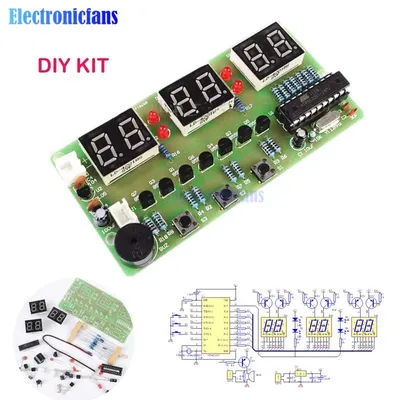 diymore DIY Kits C51 Electronic Clock Digital Tube LED Display Suite Electronic Module Parts DC