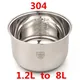 304 stainless steel rice cooker inner container Non stick Cooking Pot Replacement Accessories