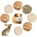 Small Animals Chew Toys Rabbit Toys Natural Apple Wood Grass Cake Ideal for Bunny Chinchilla Guinea