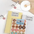 Kawaii Donuts Stickers Hole Punch Protector Labels Self Adhesive Loose Leaf Notebook Binding Paper