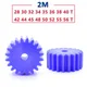 1pc 28T-56T 2M Blue Nylon Spur Gear 28 30 32 34 35 36 38 40 42 44 45 48 50 52 55 56 Teeth Plastic