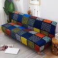 Plaid Elastic Bedspread on The Folding Sofa Bed Covers for Living Room Big Couch Cover Long Chair