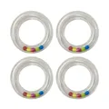 4Pcs Plastic Rattles Ring DIY Hand Rattle Bell Baby Pacifying Rattles Toy Accessories