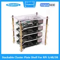 Raspberry Pi Stackable Cluster Plate Shelf 5/4B/3B/3B+/2B Model Multilayer Clear Stackable Case for