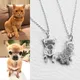 Exquisite Cat and Dog Cute Animal Necklace Fashion Income Ladies Cat and Dog Necklace Couple Cute