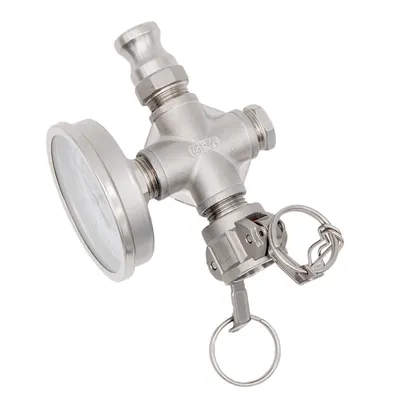 In-line Thermometer with Camlock Quick Disconnect Stainless Steel 304 3" Face Dial Thermometer 1/2"NPT