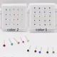 20pcs/pack 925 sterling silver Nose piercing 2 mm multicolor Nose Studs Straight Pin nostril jewelry