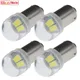 4Pcs Warm/White LED Bulb BA9S T4W BAX9S H6W BAY9S H21W 2SMD Auto Dome Map Side Light Motorcycle Bike