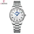 CHENXI Luxury Brand Quartz Watch for Women Black and White Dial Stainless Steel Watches Simple