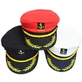 Adjustable Cap Navy Marine Admiral Caps for Men Women Adult Military Hats Yacht Boat Skipper Ship