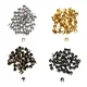 50Pcs 3mm Mini Claw Hammer Buckle Gold/Silver/Bronze/Black Metal Round Bead Super Small Doll Button