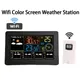 Wifi Color Screen Weather Station Digital Alarm Clock Indoor Outdoor Temperature Humidity Sensor